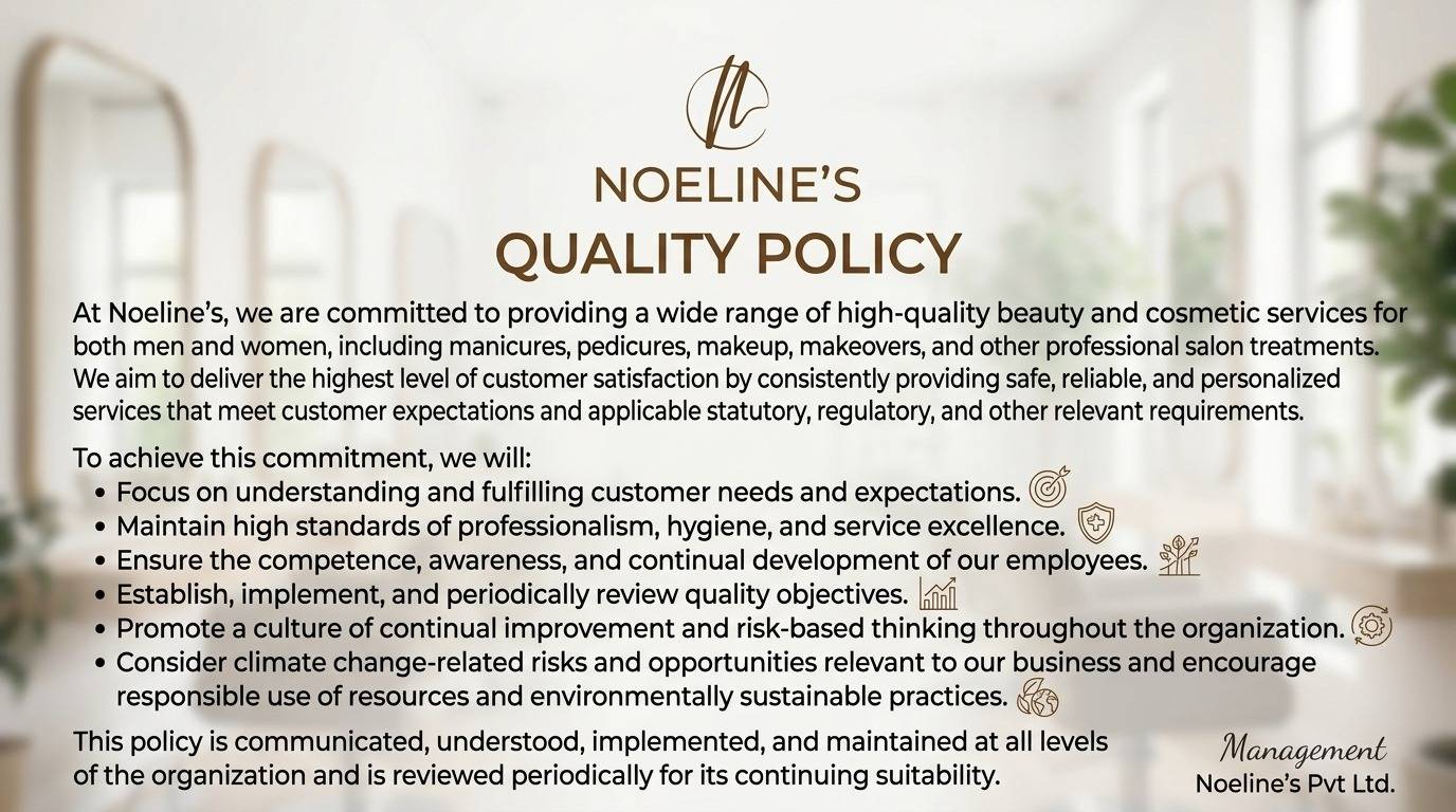 Noeline's Quality Policy